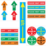 Social Distancing Flooring Decals