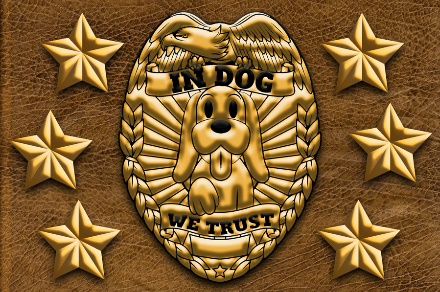 In Dog We Trust Mats - Dog Badge