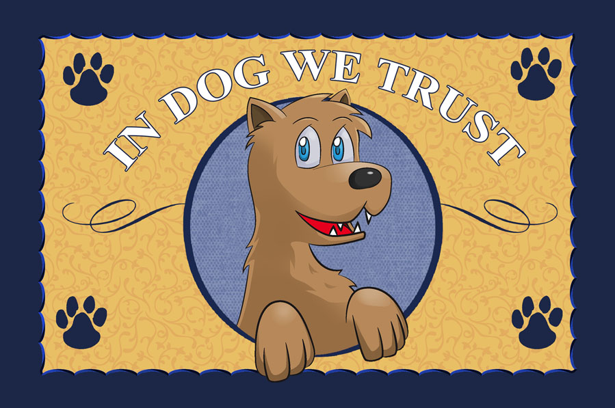 In Dog We Trust Mats - Paw Print