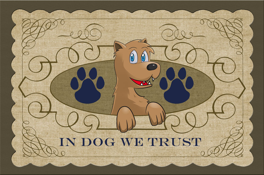 In Dog We Trust Mats - Scroll Paws