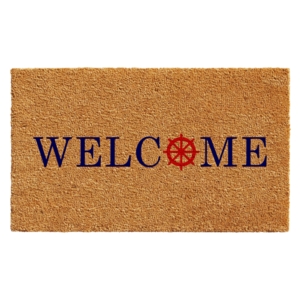 Ships Wheel Welcome Doormat 17" x 29"