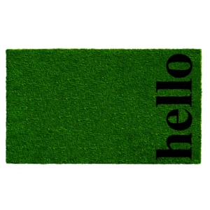 Vertical Hello Doormat 17" x 29"