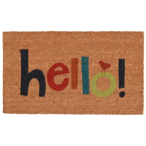 Colorful Hello Doormat 17" x 29"