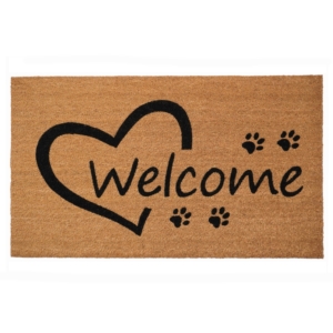 Open Heart Paws Doormat 17" x 29"