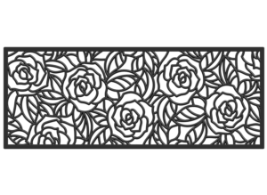 Black Rose Rubber Doormat 22" x 48"