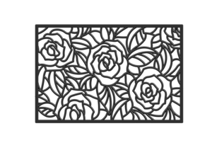 Black Rose Rubber Doormat 24" x 36"