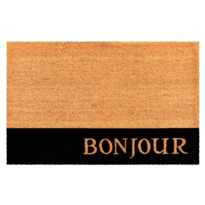 Bonjour Black Stripe Doormat 24" x 36"
