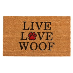 Live Love Woof Doormat 17" x 29"