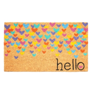 Colorful Hearts Doormat