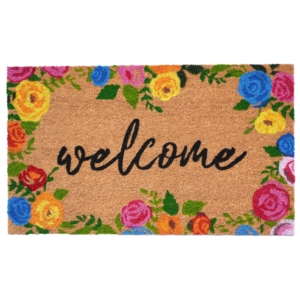 Colorful Roses Welcome Doormat