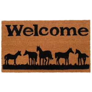 Horses Welcome Doormat 24" x 36"