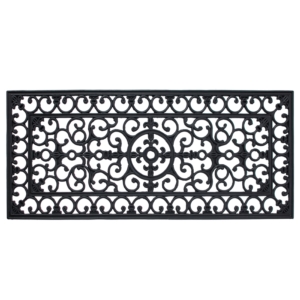Fleur De Lis Rubber Doormat 17" x 41"