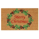 Christmas Wreath Doormat 17" x 29"