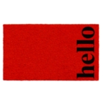 Vertical Hello Doormat Red/Black 24" x 36"