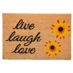 Sunflower Live Laugh Love Doormat 24" x 36"