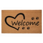 Open Heart Paws Doormat 17" x 29"