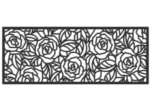 Black Rose Rubber Doormat 22" x 48"
