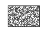 Black Rose Rubber Doormat 24" x 36"