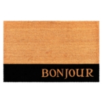 Bonjour Black Stripe Doormat 24" x 36"