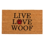 Live Love Woof Doormat 17" x 29"