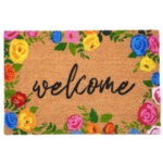 Colorful Roses Welcome Doormat