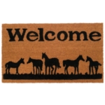 Horses Welcome Doormat 24" x 36"