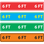 Queue Marker "6FT" Social Distancing Floor Decals