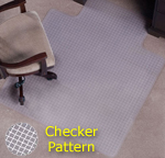 Designer Desk Chair Mats - Checkered Pattern