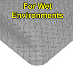 Diamond Plate Anti-Fatigue Mats for Wet Areas