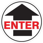 "Enter" With Arrow Floor Decals
