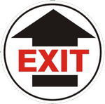 "Exit" With Arrow Floor Decals