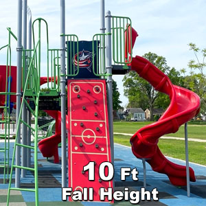 RecPlay Rubber Playground Tile: 10 Ft Fall Height