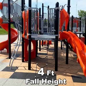 RecPlay Rubber Playground Tile: 4 Ft Fall Height