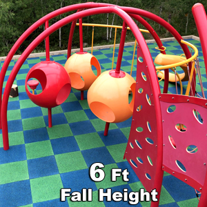 RecPlay Rubber Playground Tile: 6 Ft Fall Height