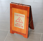Wood Wet Floor Signs